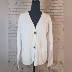 French Connection white womens cardigan size medium